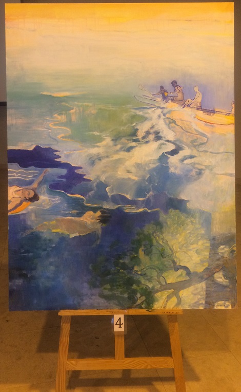 Tableau de Marie Elisabeth Merlin pour le 9ème Symposium International de peinture Paul Ricard